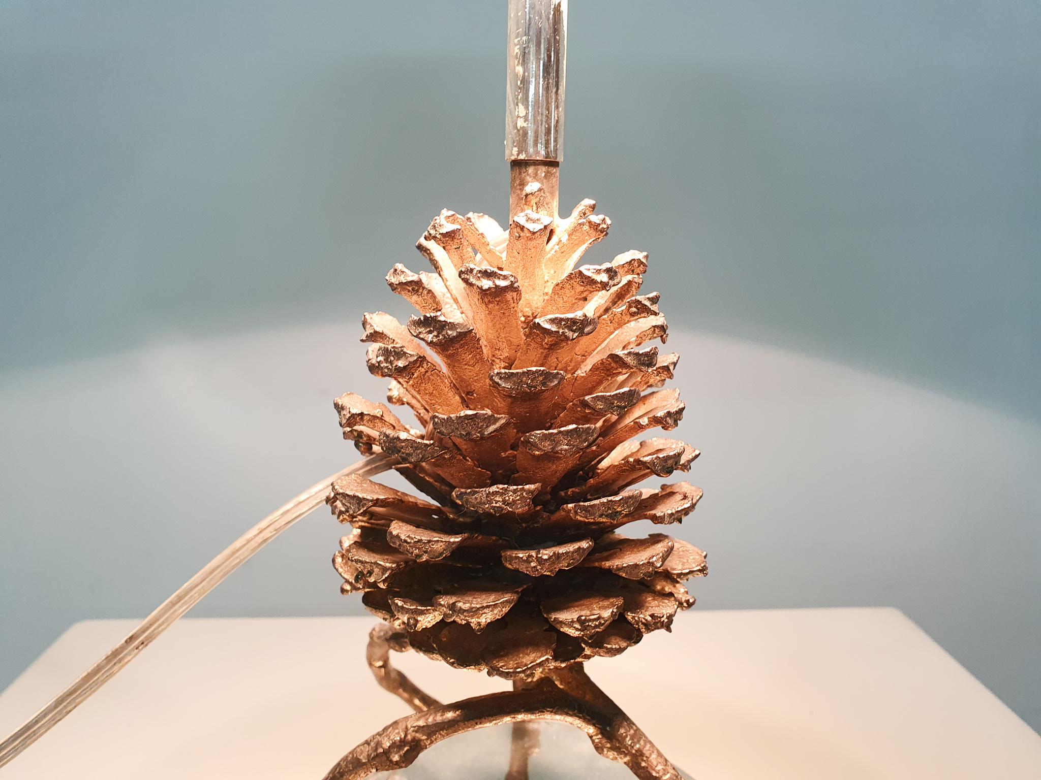 Late 20th Century Hollywood Regency Pine Cone Table Light by Franco Lagini, Italy, 1970's