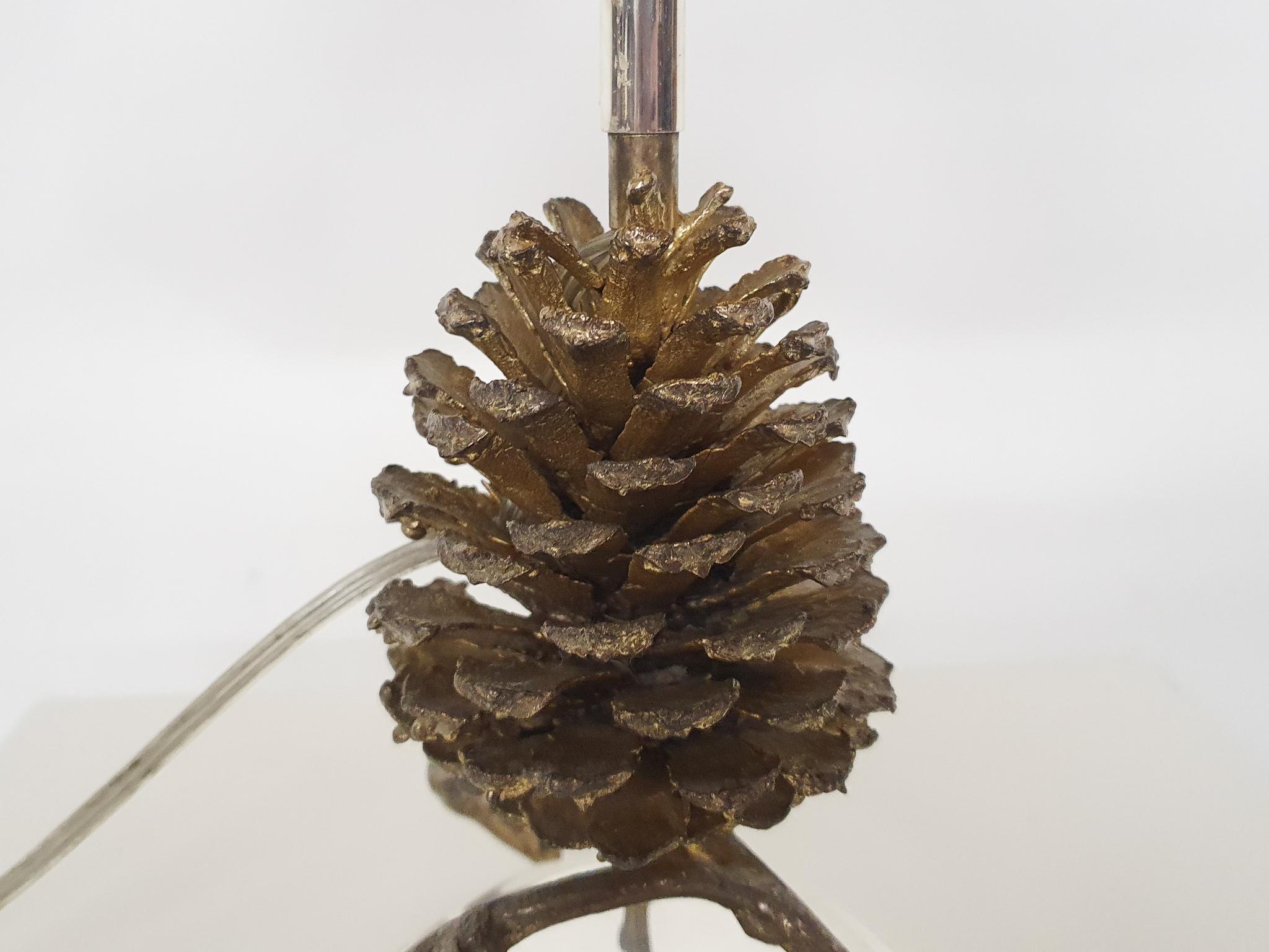 Hollywood Regency Pine Cone Table Light by Franco Lagini, Italy, 1970's 1