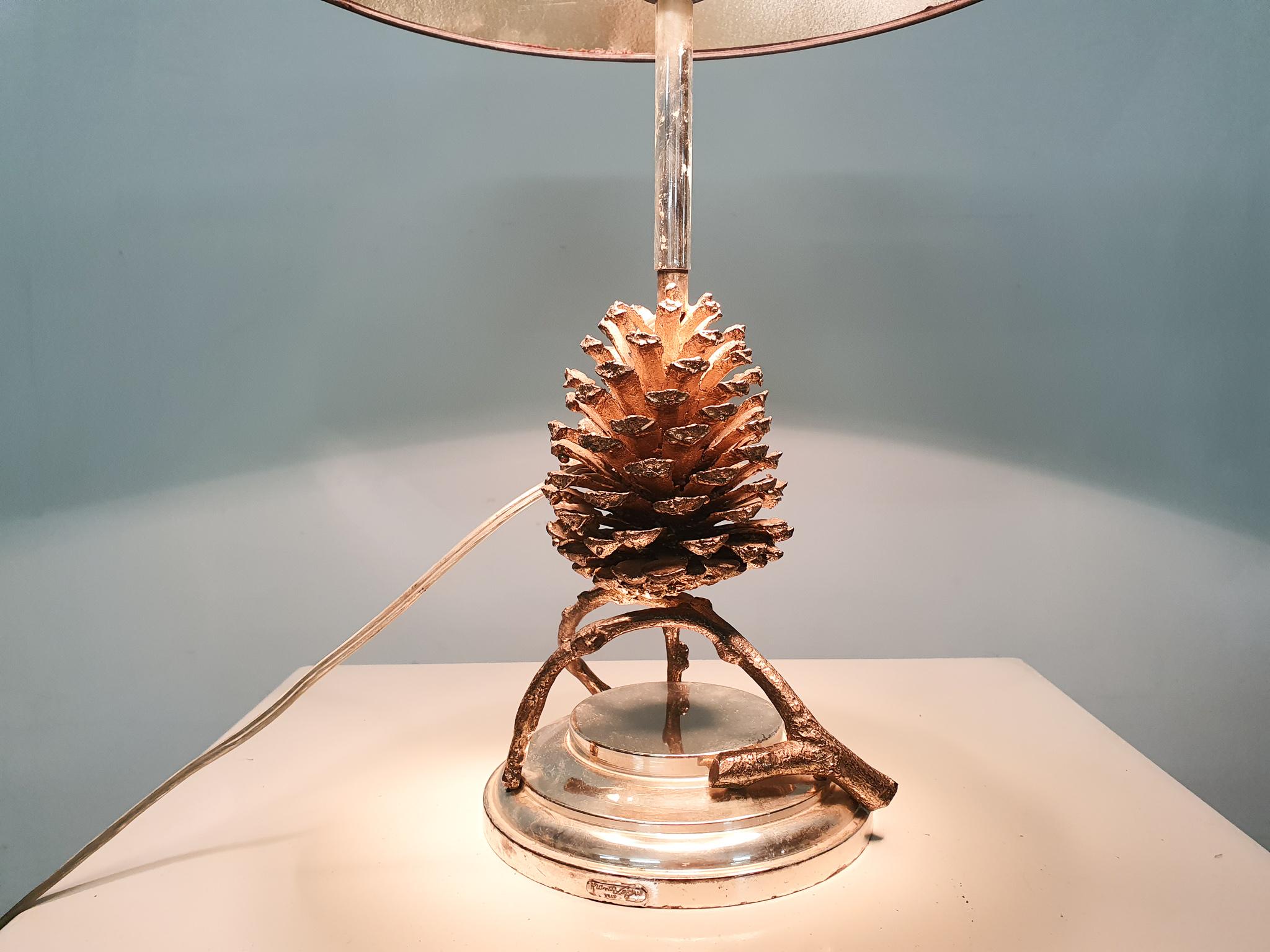 Hollywood Regency Pine Cone Table Light by Franco Lagini, Italy, 1970's 2