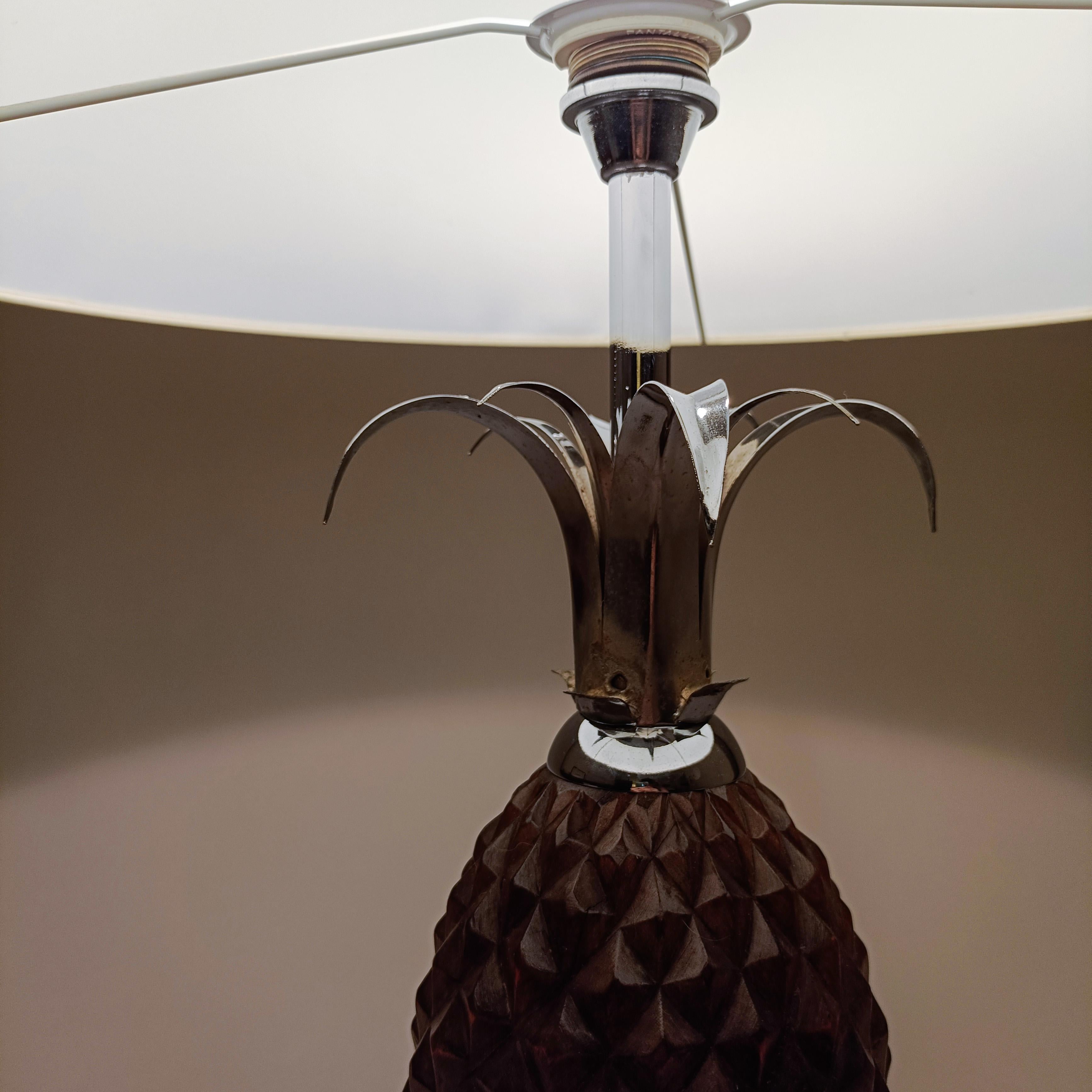Hollywood Regency. Pineapple table lamp by Maison Charles, France, 1960s For Sale 1