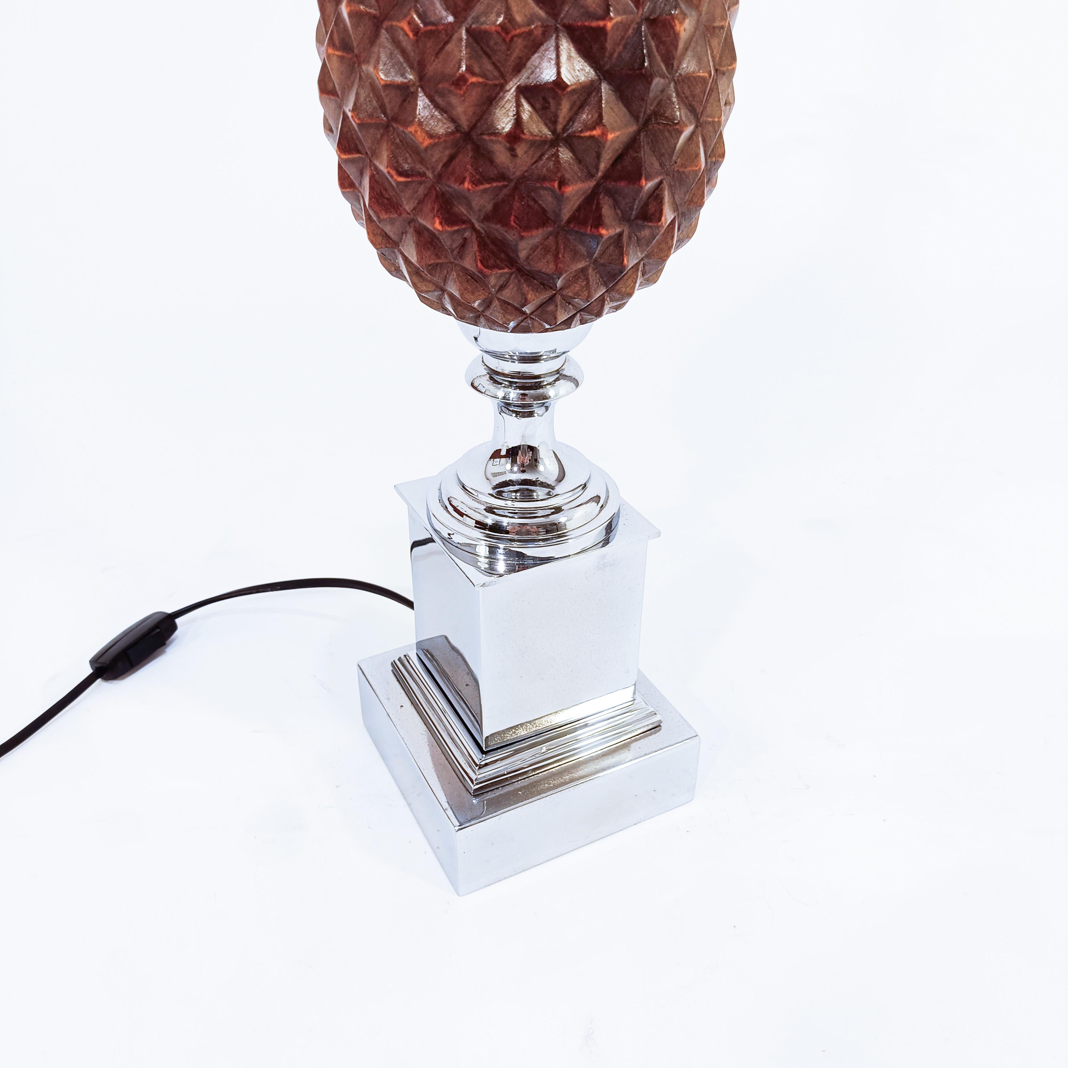 Hollywood Regency. Pineapple table lamp by Maison Charles, France, 1960s For Sale 2
