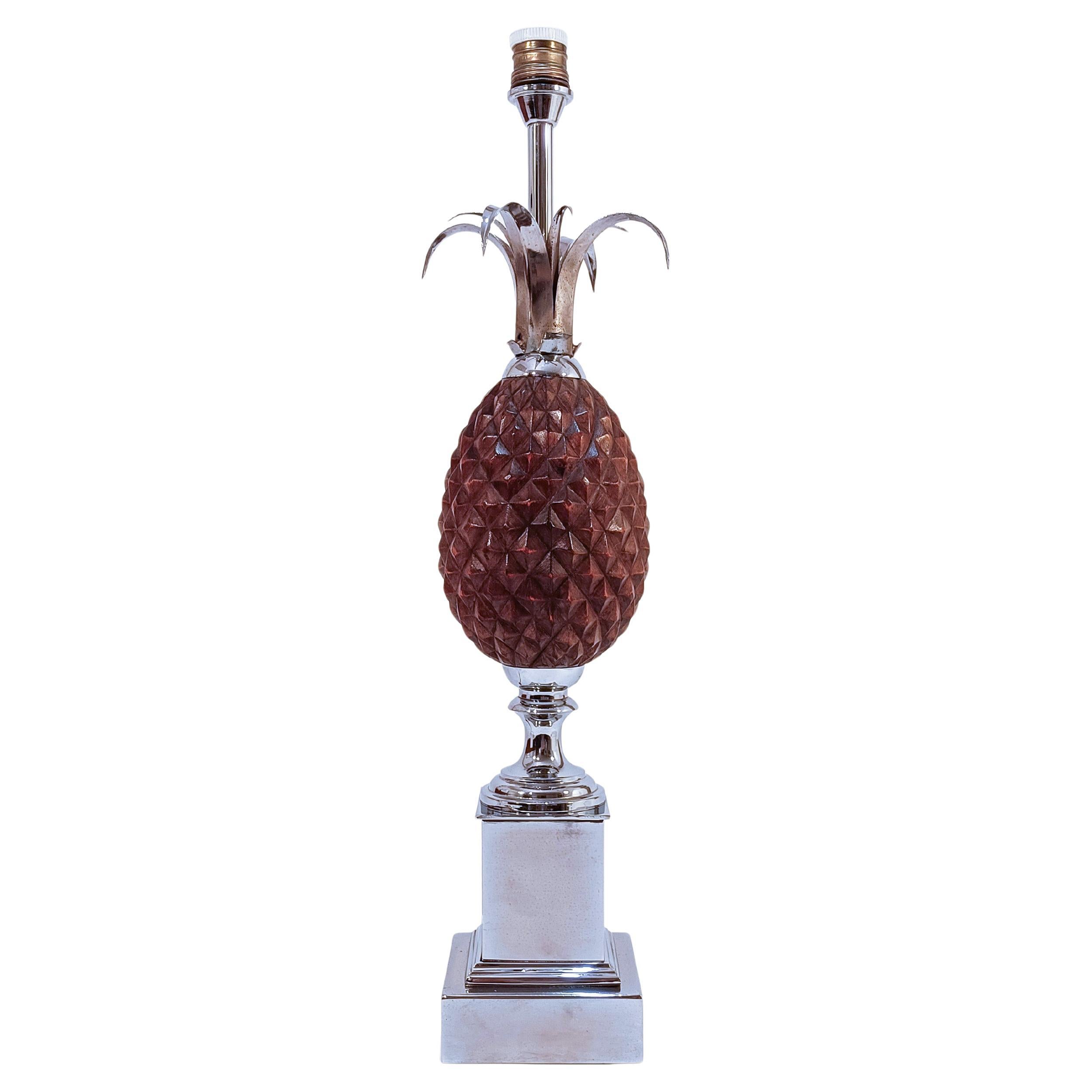 Hollywood Regency. Pineapple table lamp by Maison Charles, France, 1960s For Sale