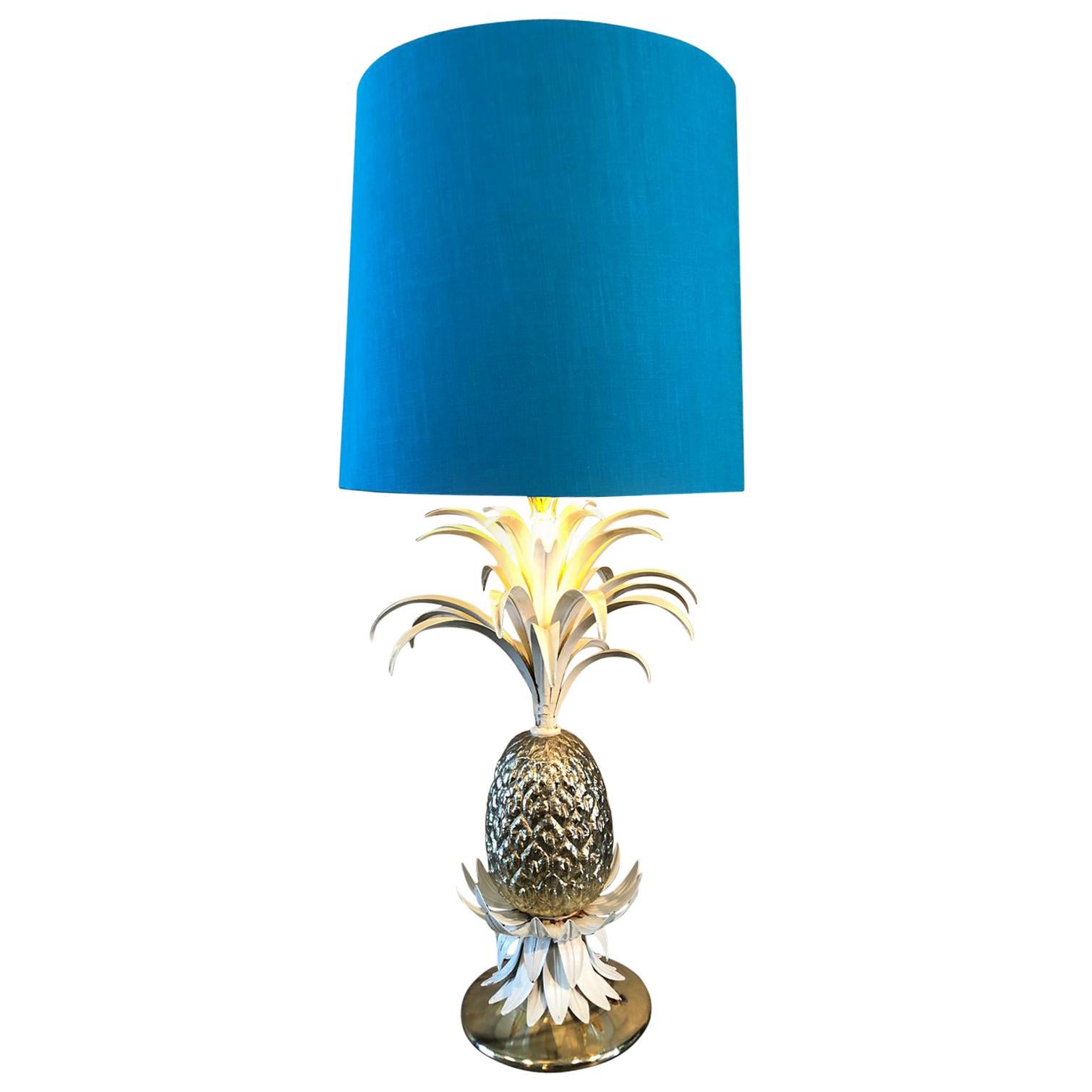 Sculptural Zinc Pineapple Table Lamp For Sale at 1stdibs