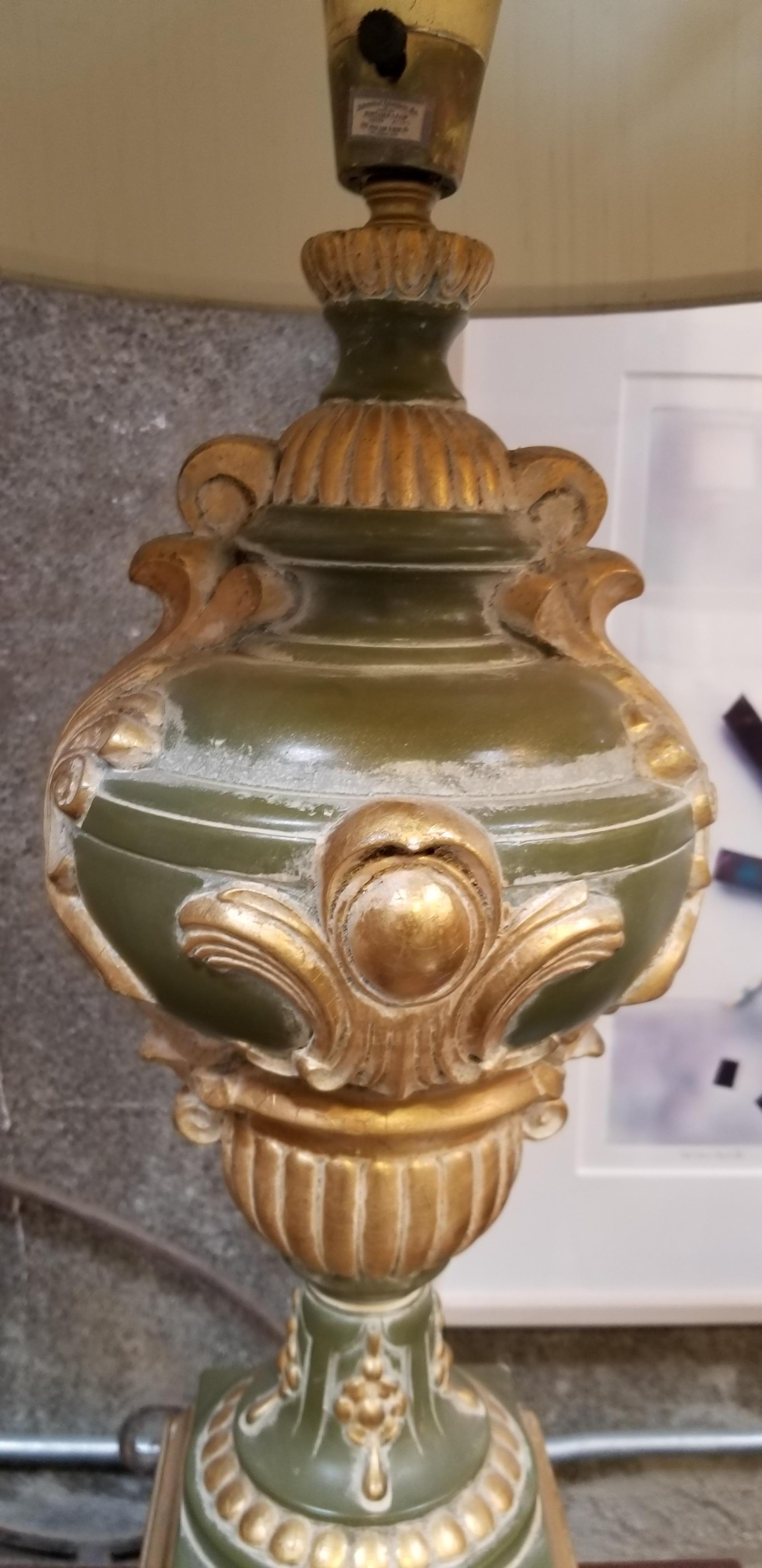 Hollywood Regency Plaster Table Lamp by Light House In Good Condition For Sale In Fulton, CA