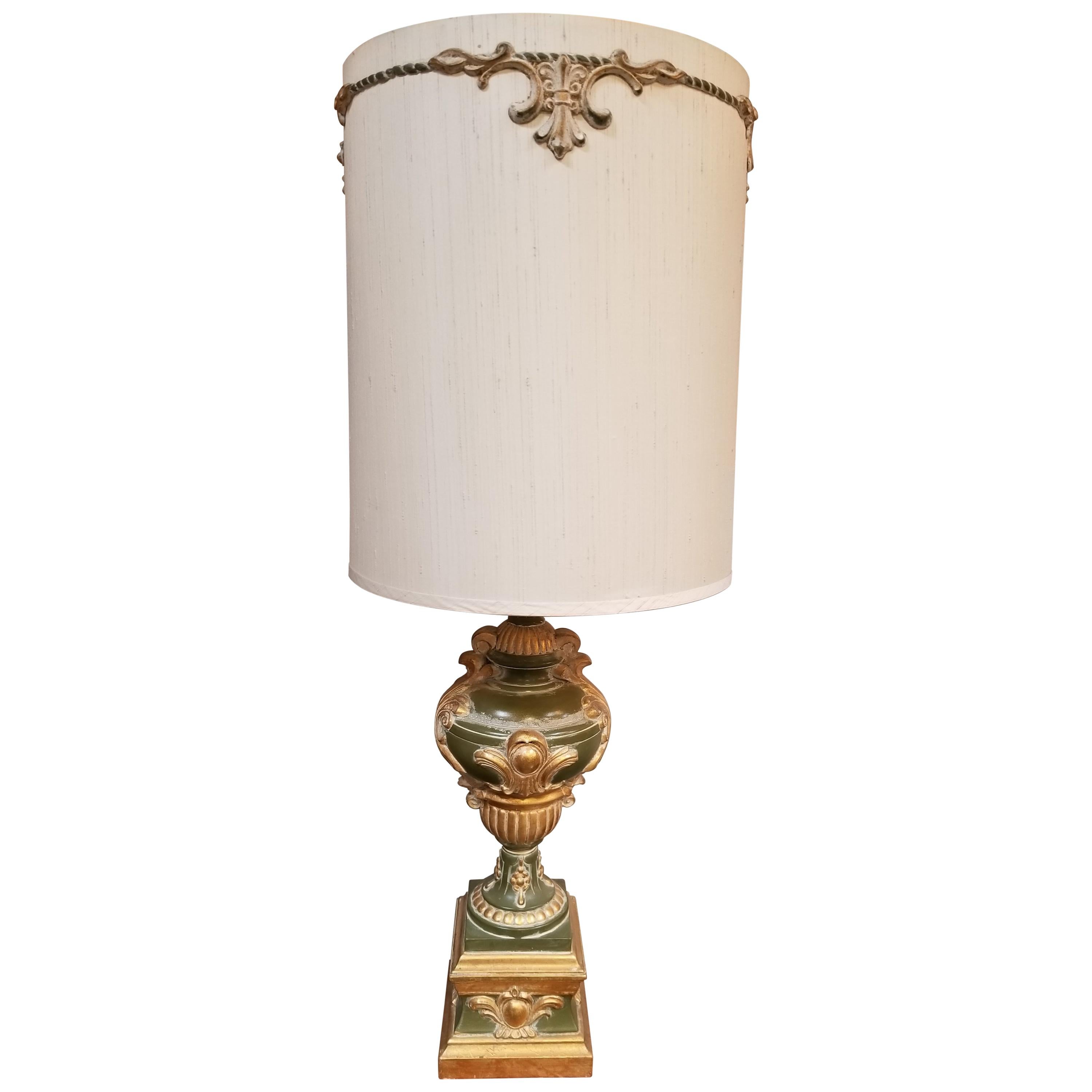 Hollywood Regency Plaster Table Lamp by Light House For Sale