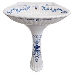 Hollywood Regency Porcelain Bathroom Set of 13 pcs by Porcelain de Paris