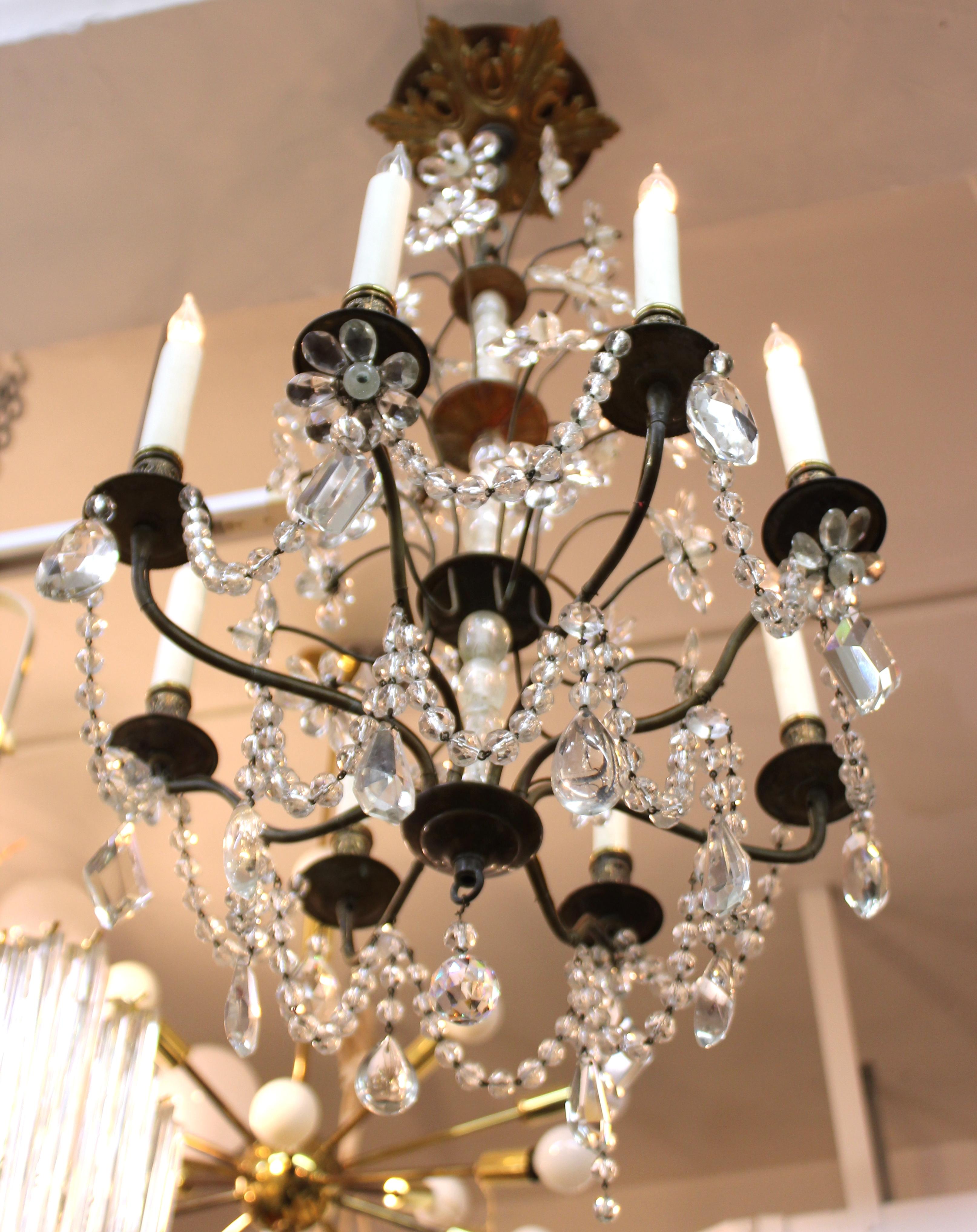 Metal Hollywood Regency Princess Chandelier