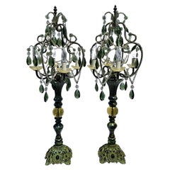 Hollywood Regency Prism Lamps