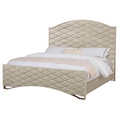 Hollywood Regency Quilted King Bed