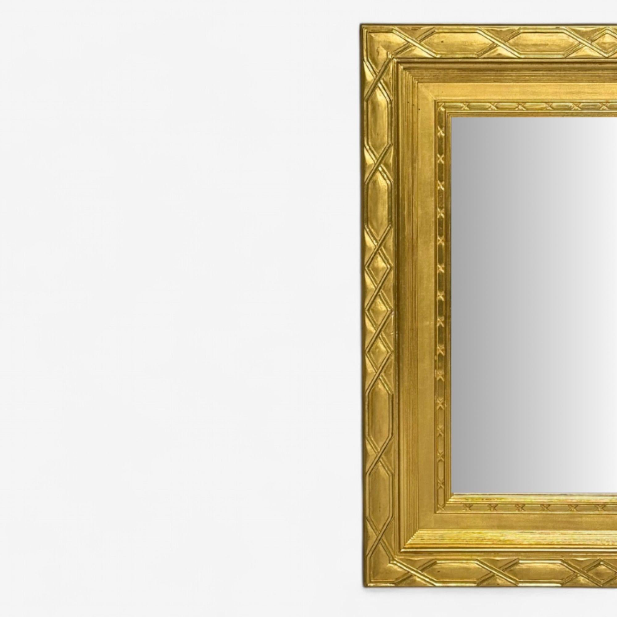 Hollywood Regency, Espejo de Pared Rectangular, Madera Dorada Tallada, Dorado al Agua, S. XXI Regencia de Hollywood en venta