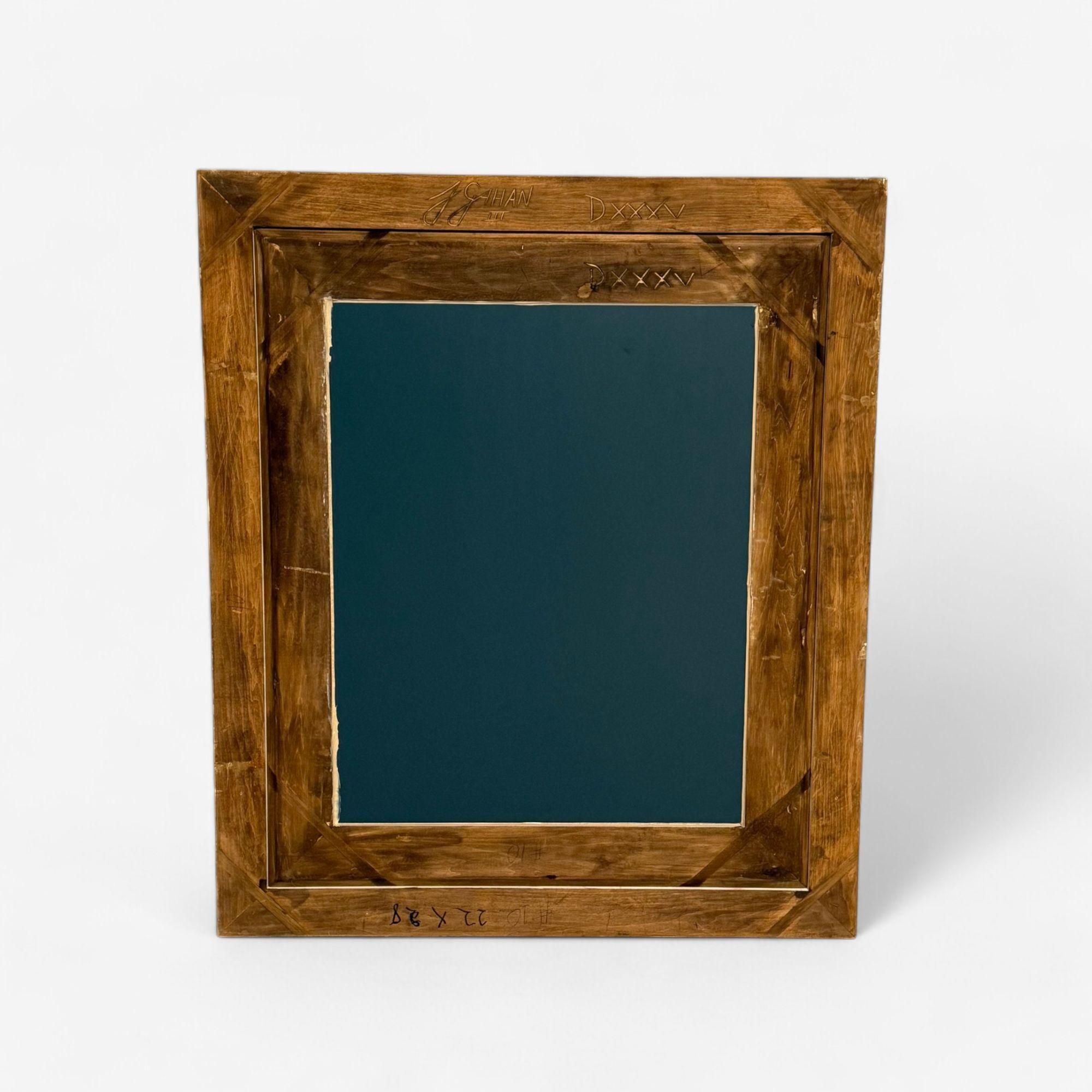 Hollywood Regency, Espejo de Pared Rectangular, Madera Dorada Tallada, Dorado al Agua, S. XXI en venta 1