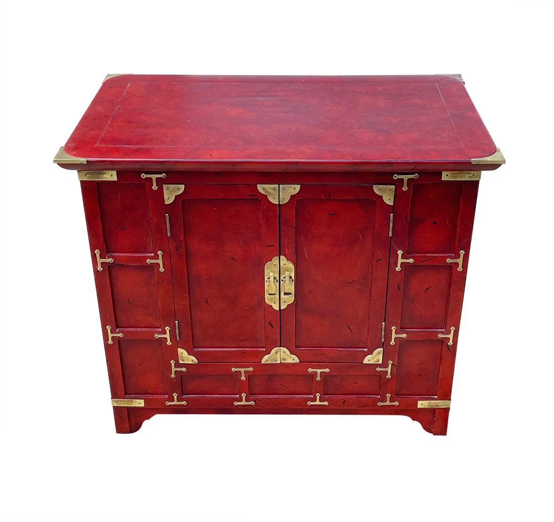 small red cabinet