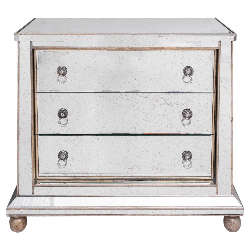 Hollywood Regency Revival Mirror Chest of Drawers