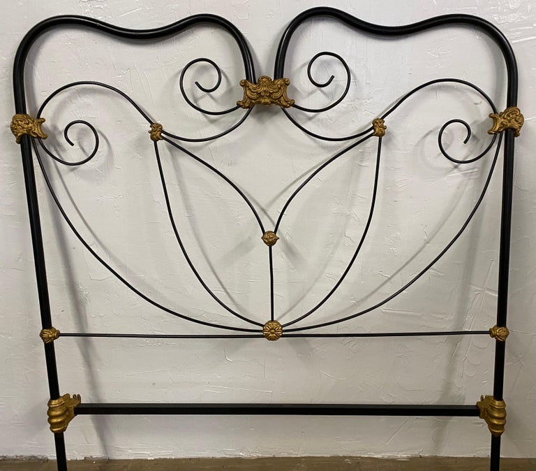20th Century Hollywood Regency Rococo Style Full Size Headboard For Sale