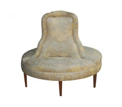 Hollywood Regency Round / Circular Conversation Settee, Sofa, or Bench