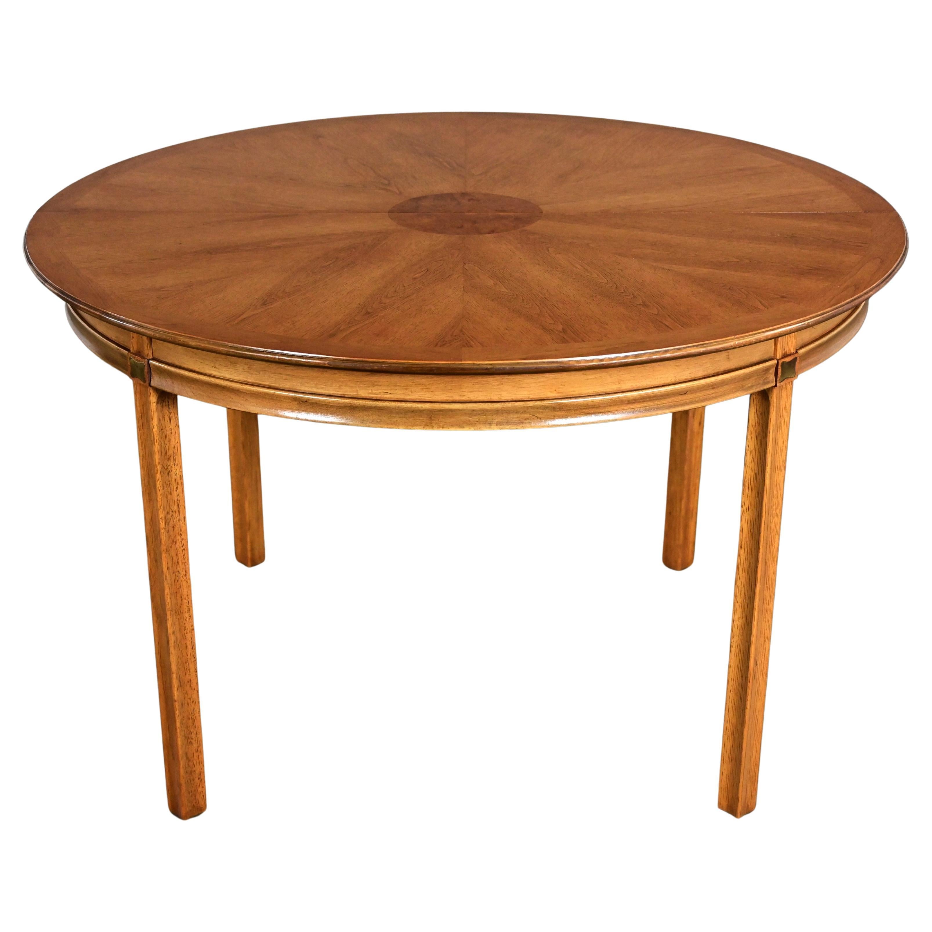 Hollywood Regency Round Extension Dining Table Thomasville Tamerlane Collection For Sale at 1stDibs