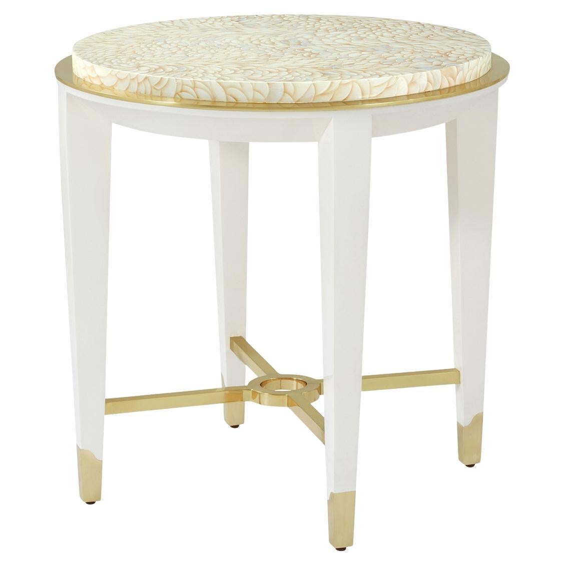 Hollywood Regency Round Side Table
