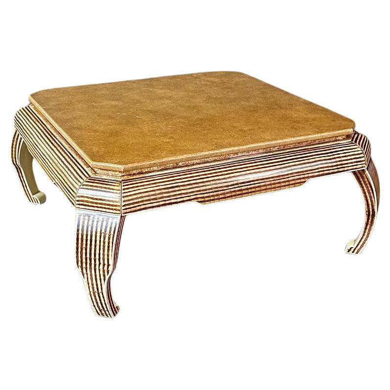 Hollywood Regency Scroll Coffee Table by Alessandro for Baker