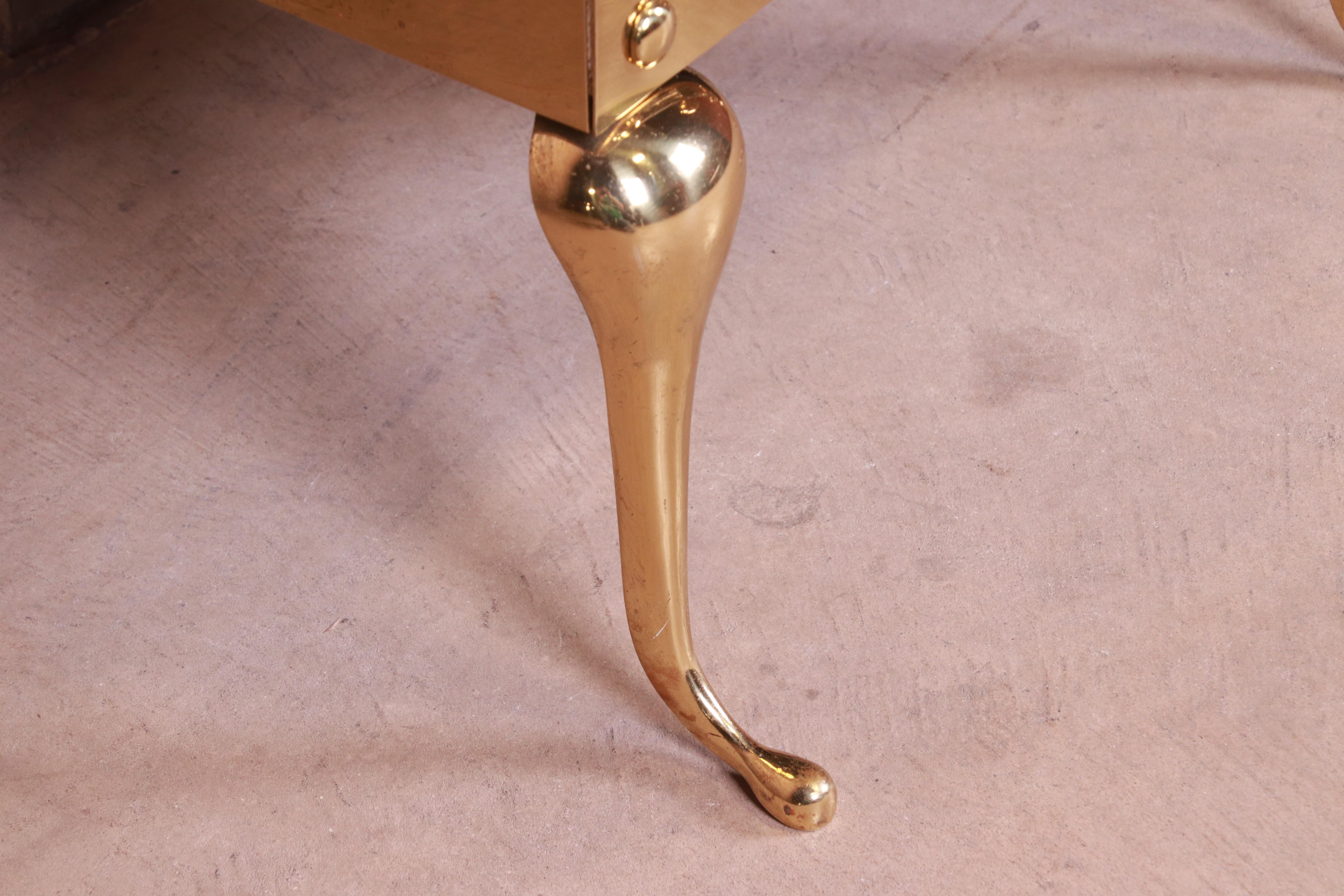 Hollywood Regency Sculpted Brass Cocktail Table Attributed to Labarge, 1960s 3