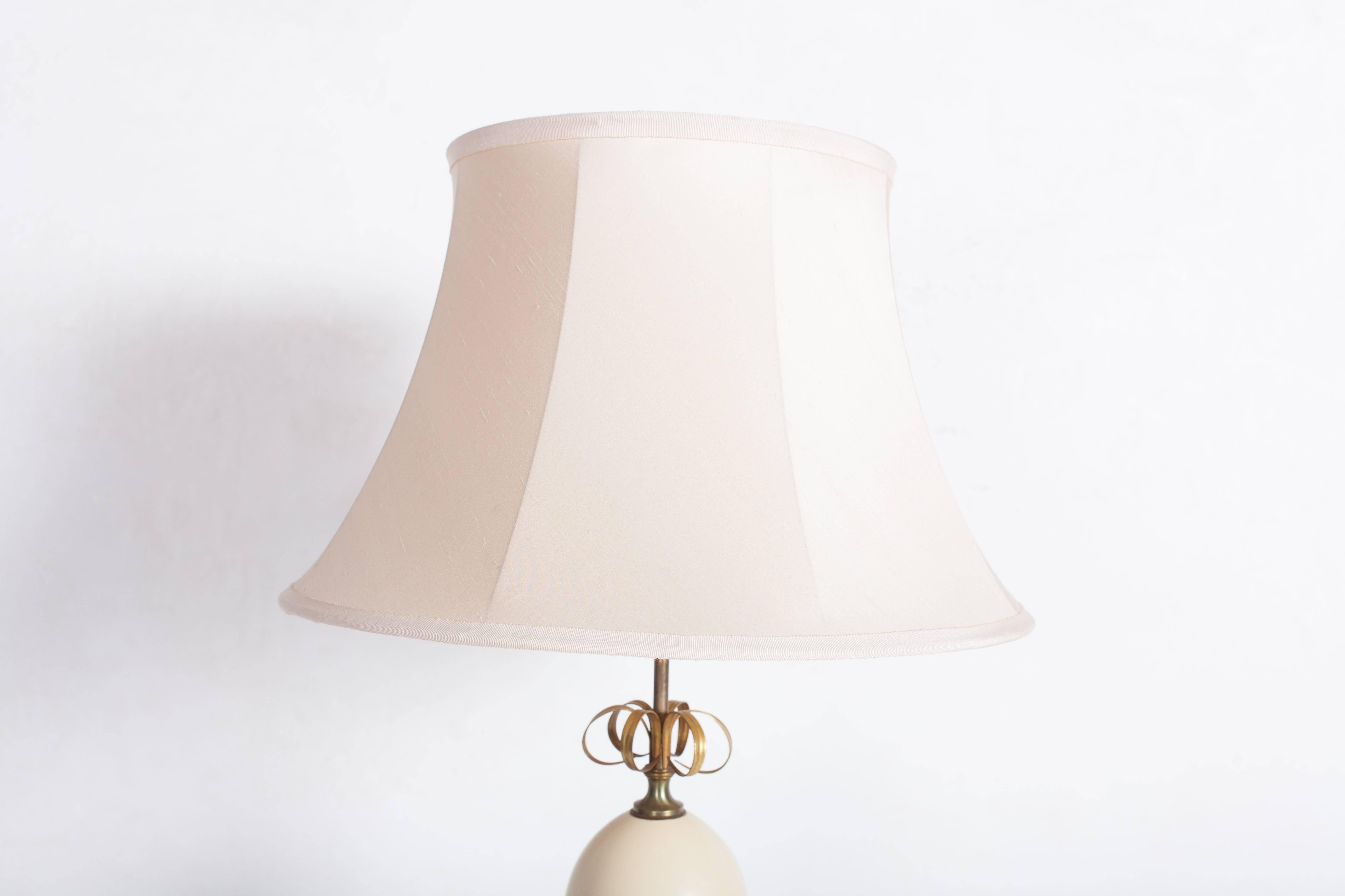 Brass Hollywood Regency Sculptural Table Lamp by Maison Jansen, 1960s For Sale
