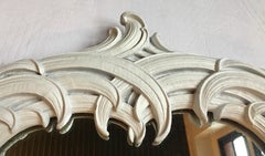 Hollywood Regency Serge Roche Style Palm Foliate Mirror