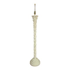 Hollywood Regency Serge Roche Style Plaster Palm Floor Lamp by Chapman, 1970s