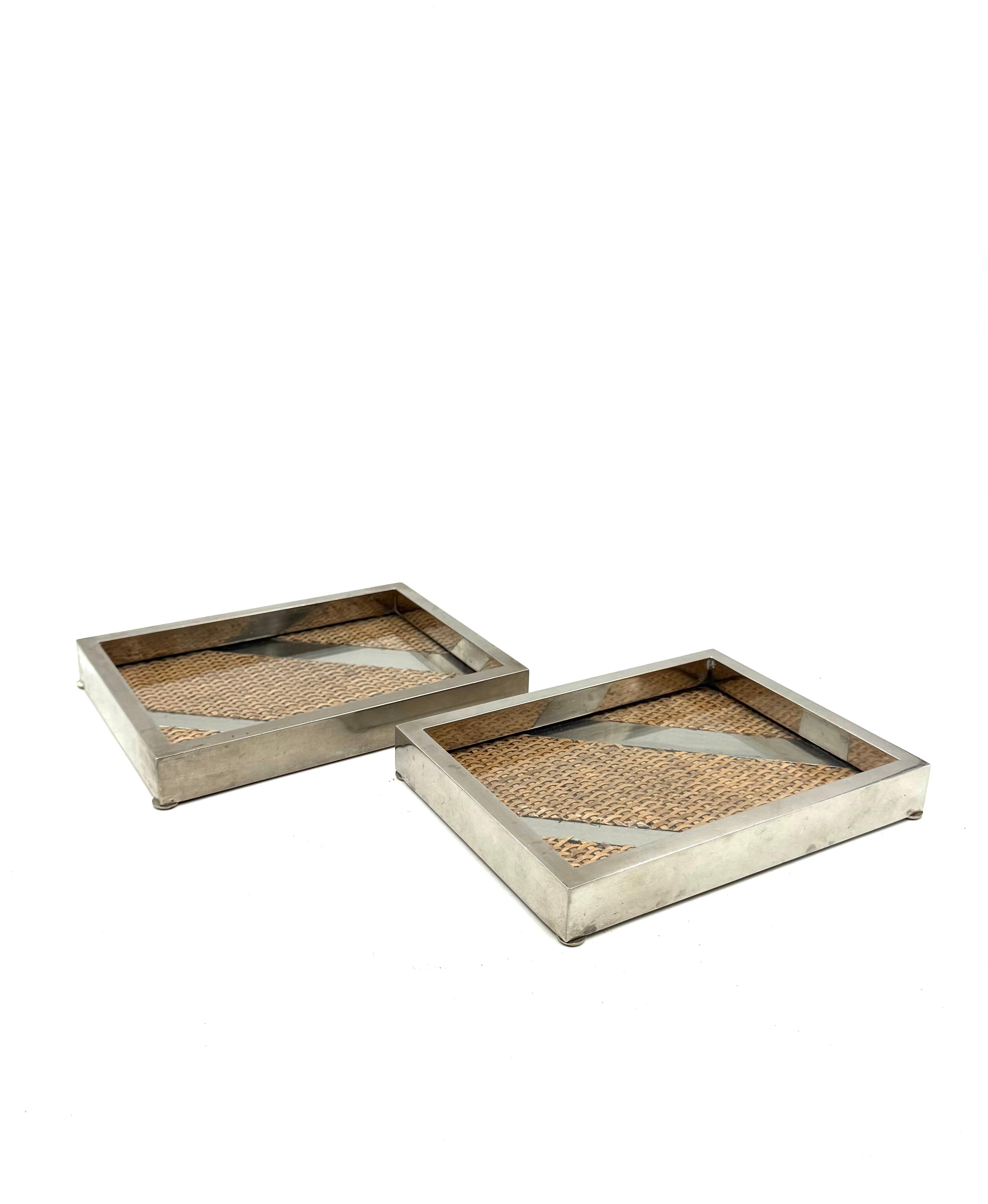 Italian Ensemble de 2 plateaux / vide poche Hollywood regency, Tommaso Barbi Italie 1970 en vente