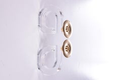 Hollywood Regency Set of Plexiglas Candlesticks, 1970