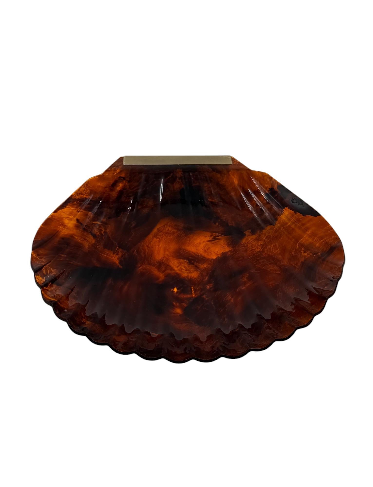 Hollywood regency shell shaped centerpiece, Italy 1970s in vendita 4