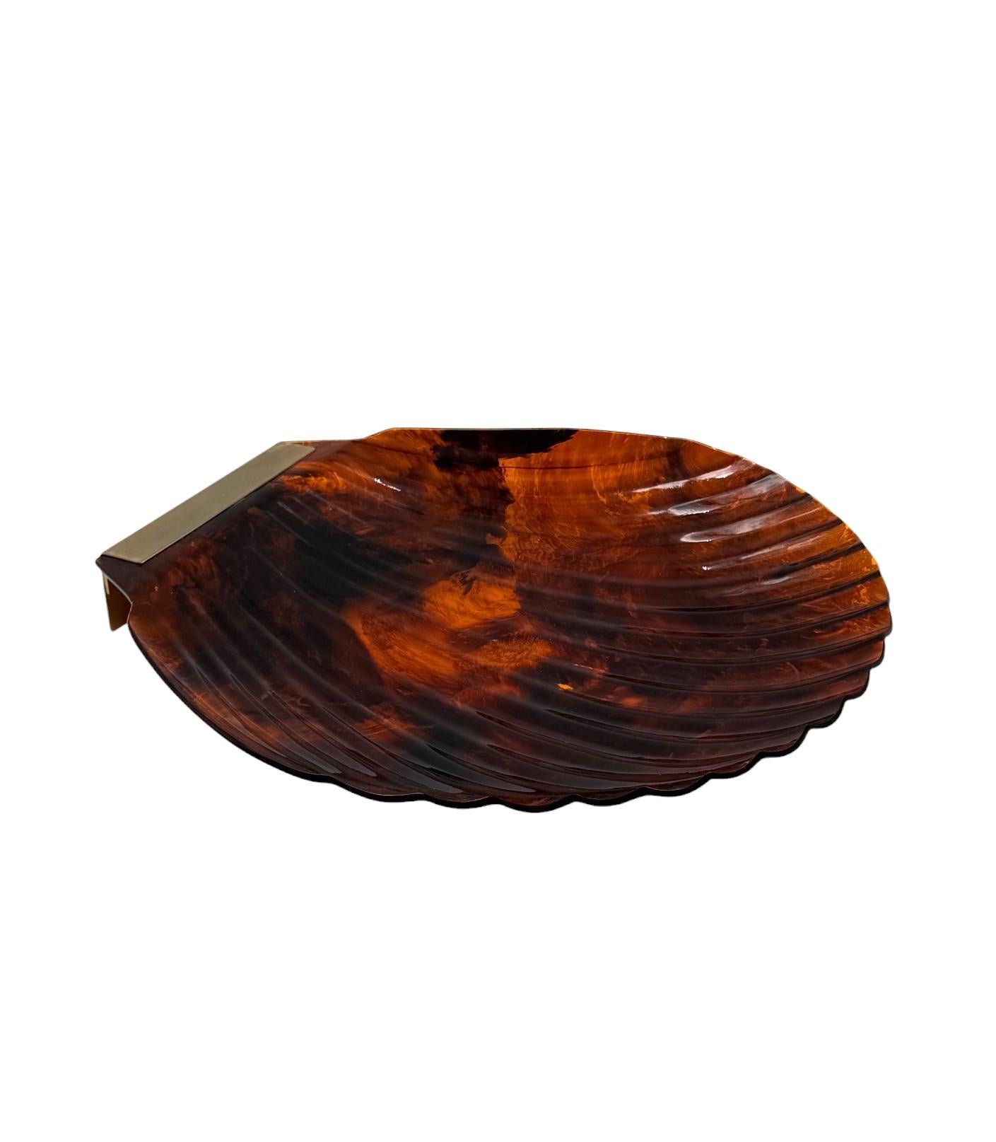 Hollywood regency shell shaped centerpiece, Italy 1970s in vendita 6