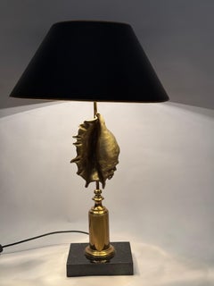 Hollywood Regency Shell-Shaped Table Lamp by Maison Charles Paris