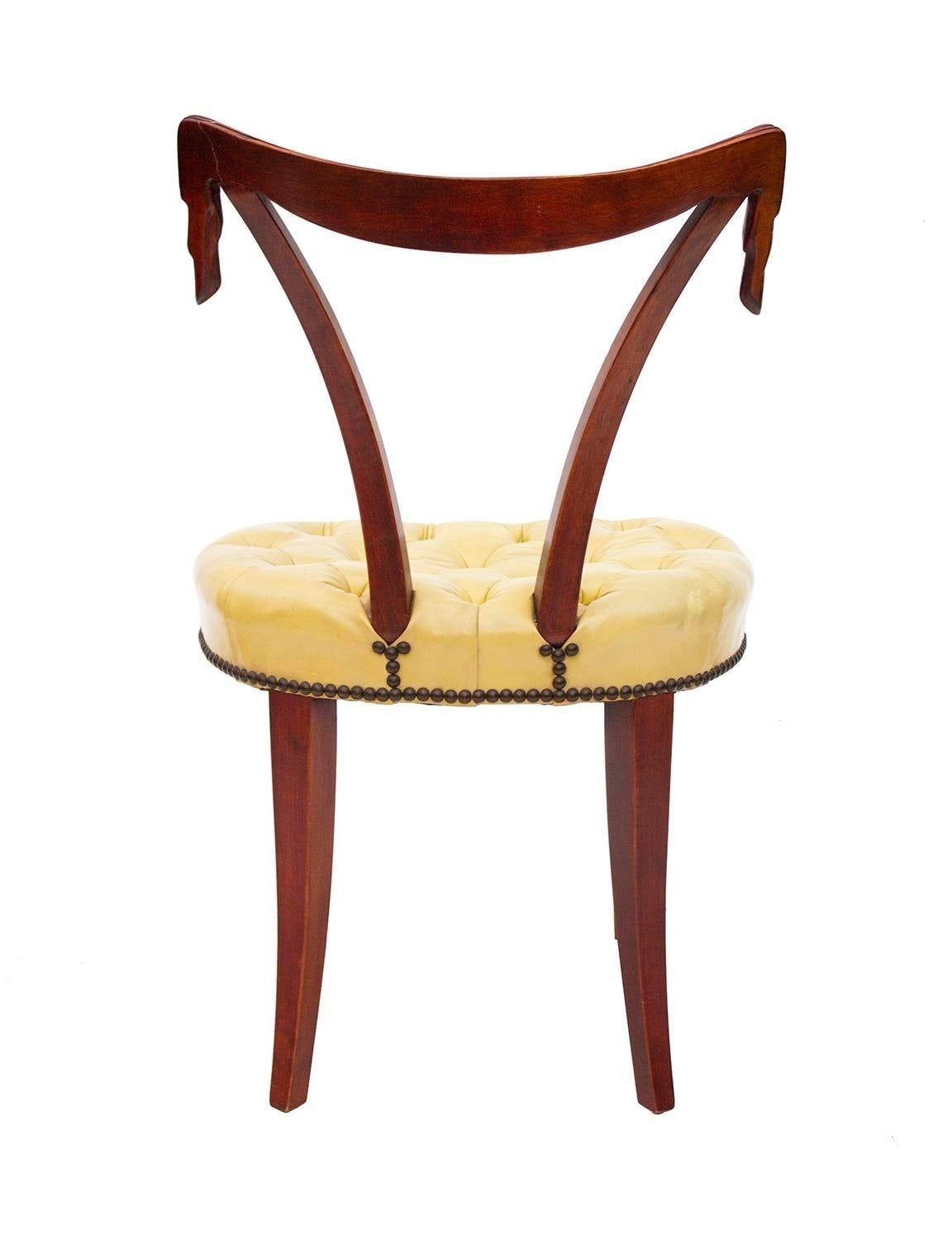 Hollywood Regency Side Chair with Swag Back by Grosfeld House 5