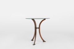 Hollywood regency side table by Belgo Chrom, Belgium ca. 1980