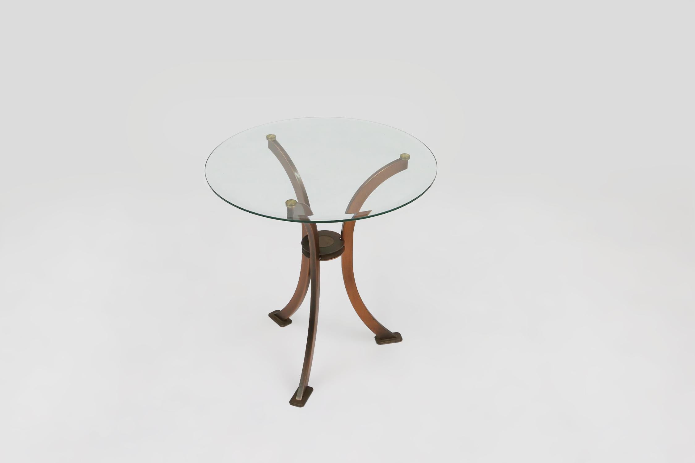 Table d'appoint Hollywood Regency de Belgo Chrom, Belgique, vers 1980 en vente 1