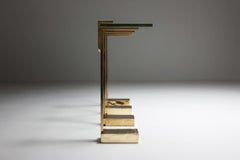 Hollywood Regency Console Table in Brass in the Style of Maison Jansen, 1970s