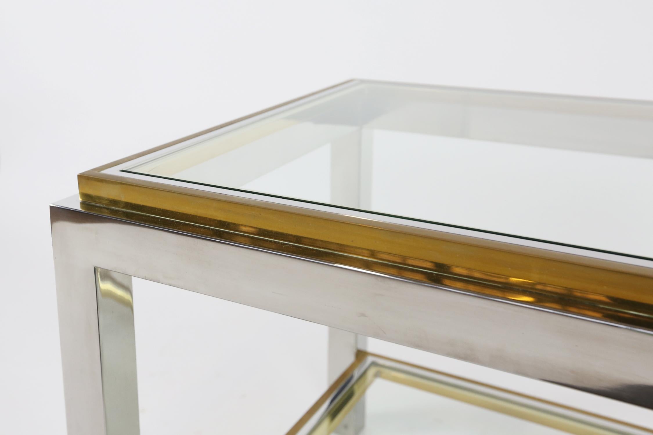Hollywood Regency Side Table or Small Coffee Table by Jean Charles, France 1970s 1