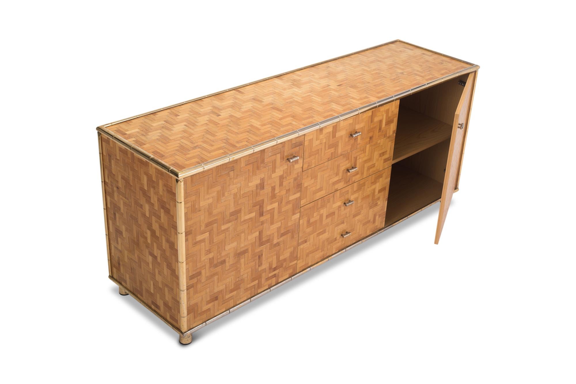 Hollywood Regency Sideboard in Rattan and Bamboo, 1970s 4