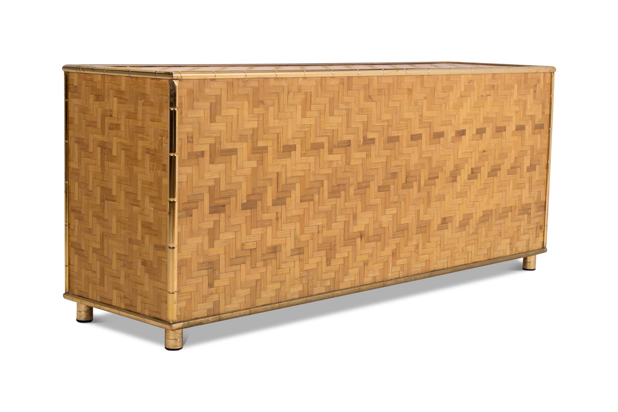 Hollywood Regency Sideboard in Rattan and Bamboo, 1970s 2