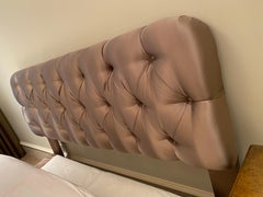Hollywood Regency Silk Upholstered Headboard