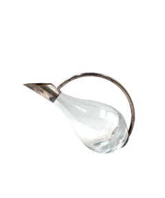 Hollywood Regency Silberkaraffe, Masini Florenz Italien 1980er Jahre