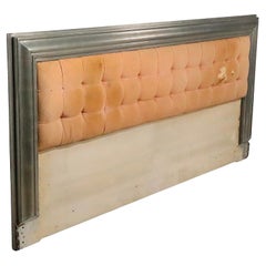 Hollywood Regency Silver Gilt and Upholstered Kiong Size bed by James Mont 1940s