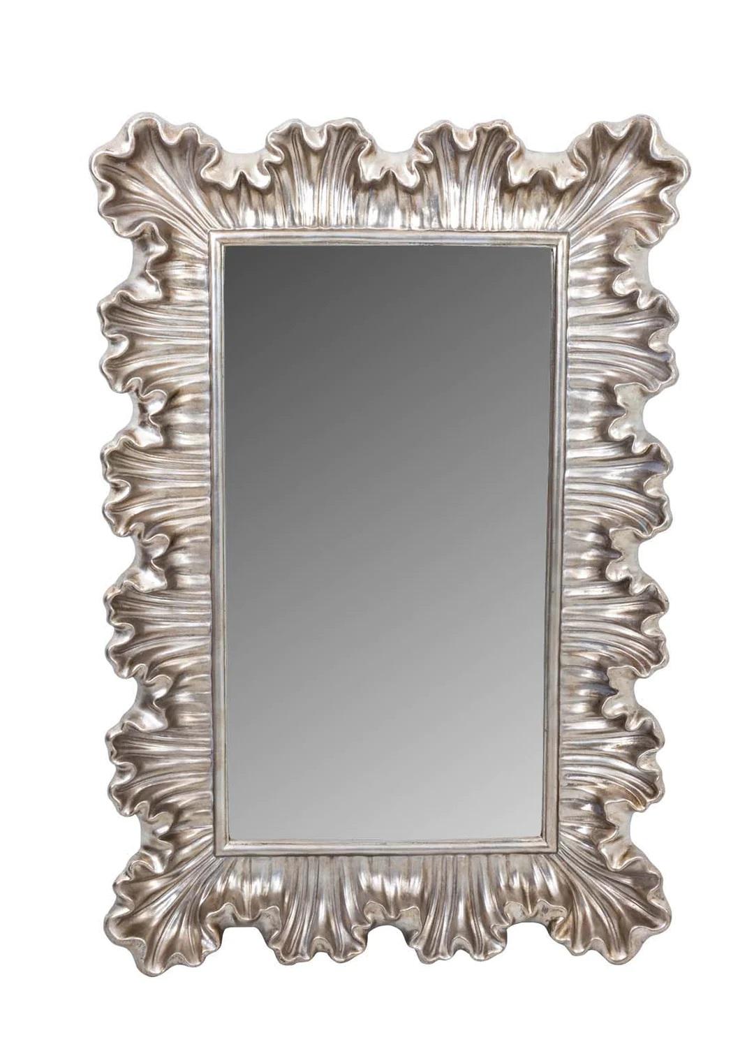 Hollywood Regency Silver Mirror 6