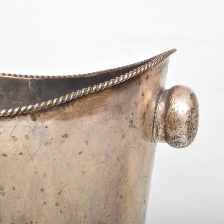 Hollywood Regency Silver Plated Champagne or Waste Basket, German Modern 2