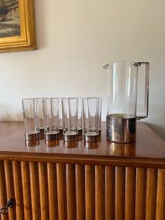 Hollywood Regency silverplate cocktail set, Italy 1970s