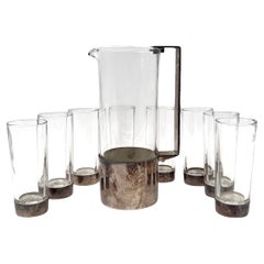 Hollywood Regency silverplate cocktail set, Italy 1970s
