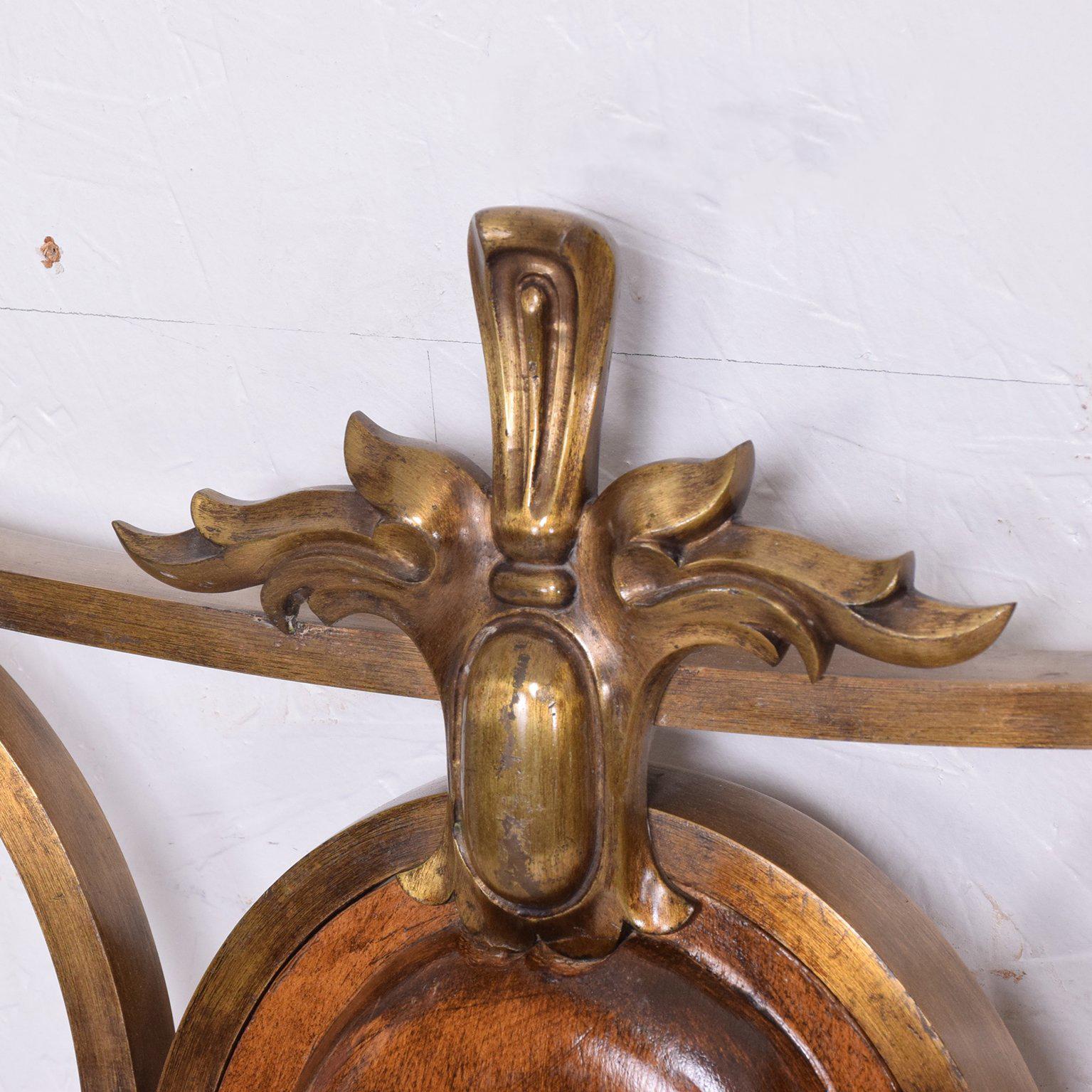 Hollywood Regency Single Headboard in Solid Bronze Attributed to Arturo Pani 4