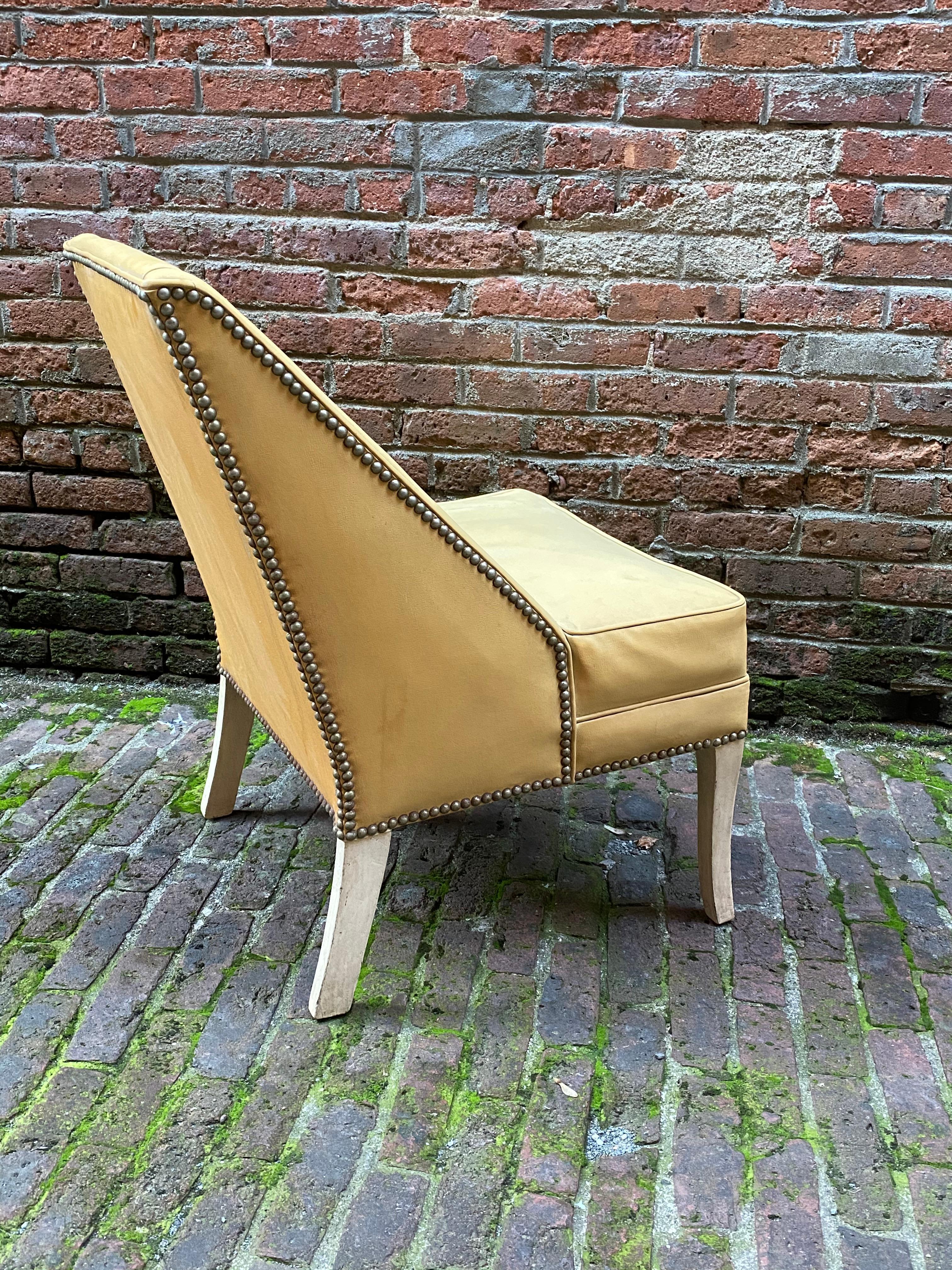 Mid-20th Century Hollywood Regency Slipper Chair