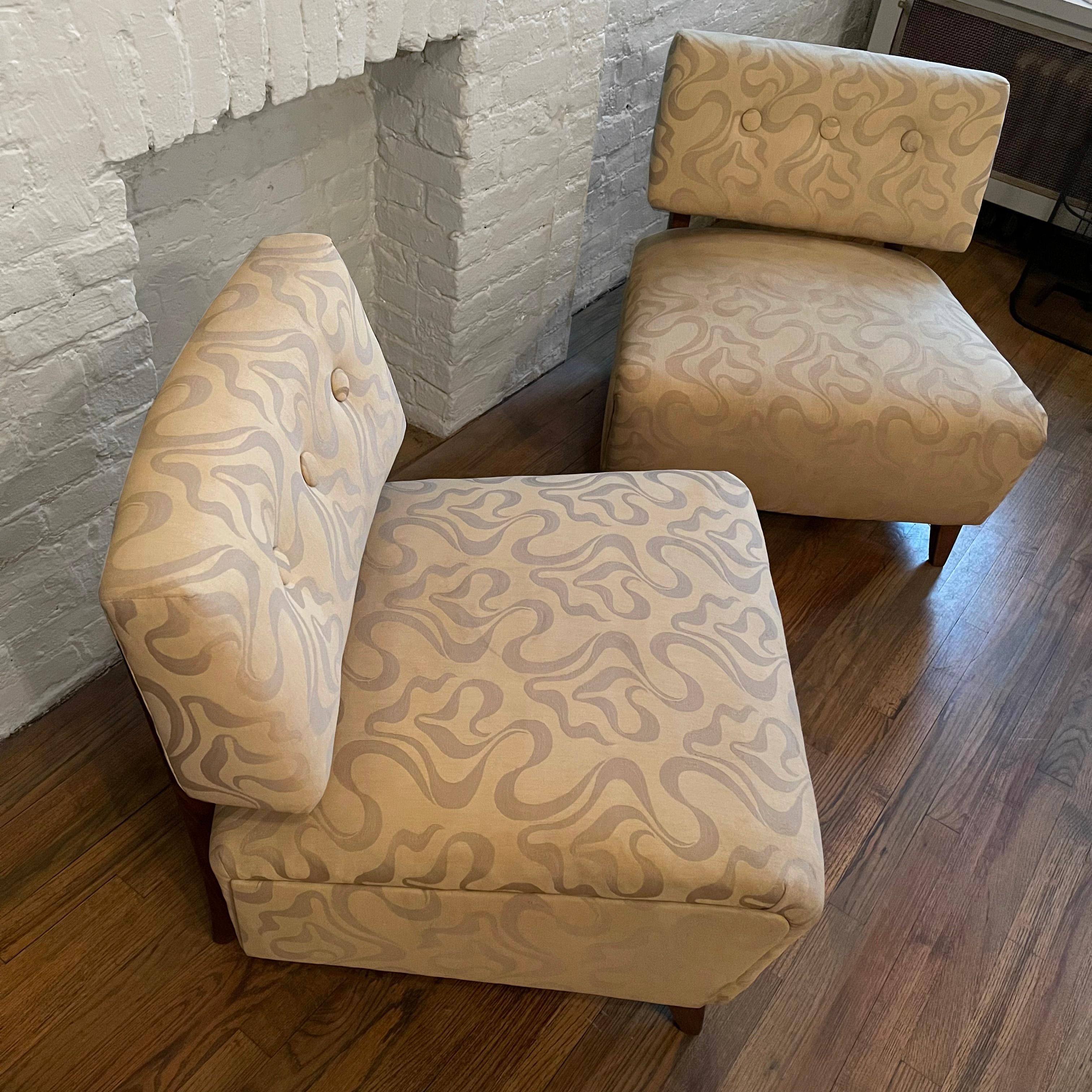 Hollywood Regency Slipper Chairs in the Style of Billy Haines 3