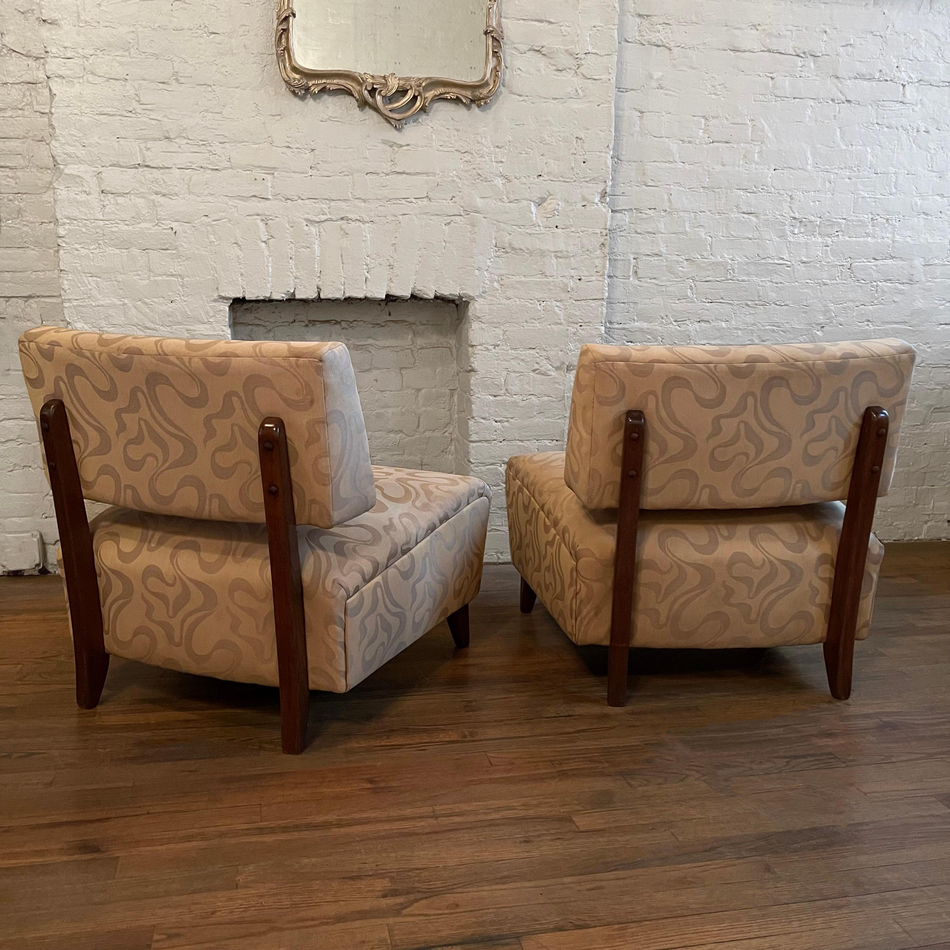 Hollywood Regency Slipper Chairs in the Style of Billy Haines For Sale 1