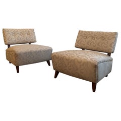 Hollywood Regency Slipper Chairs in the Style of Billy Haines